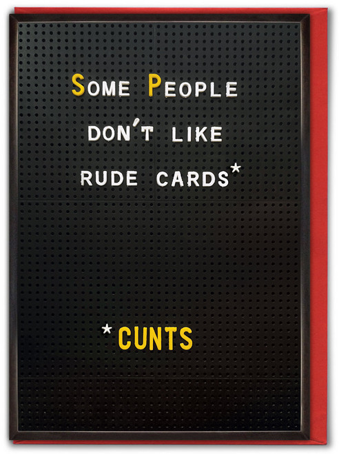 Rude Some People Don't Like Rude Cards Birthday Card