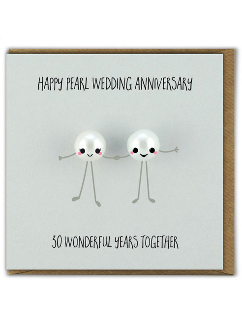 Funny Pearl Wedding Anniversary Card By Bold and Bright