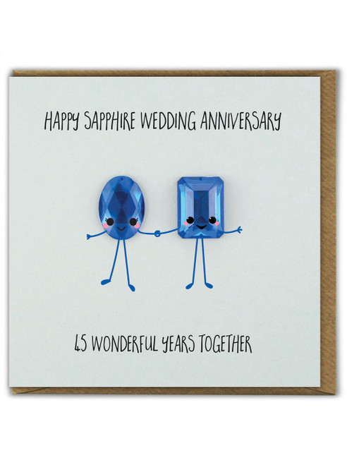 Funny Sapphire Wedding Anniversary Card By Bold and Bright