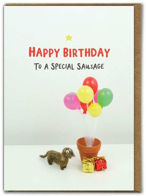 Funny Birthday Card Special Sausage By Bold and Bright