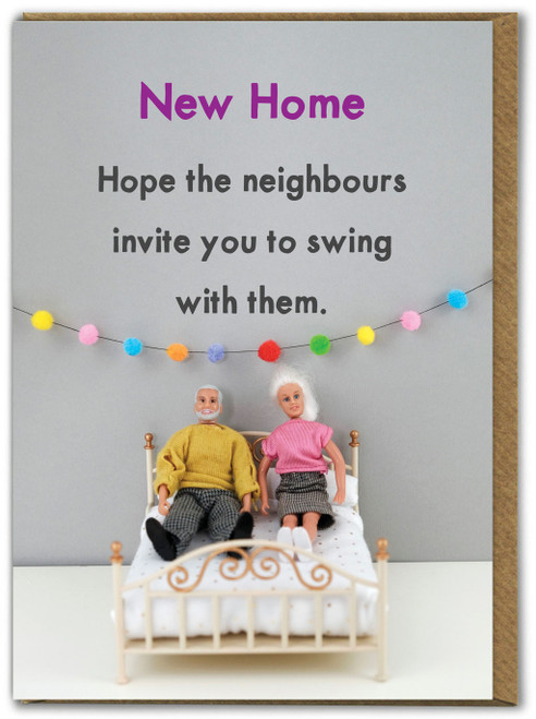 Funny New Home Card Swingers By Bold and Bright