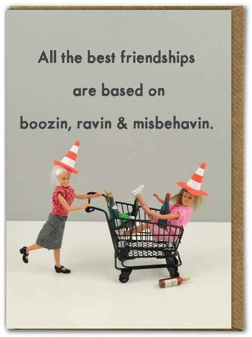 Funny Birthday Card Best Friendships By Bold and Bright