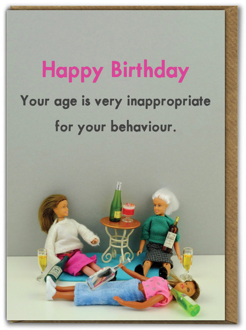 Funny Age Appropriate Birthday Card By Bold and Bright