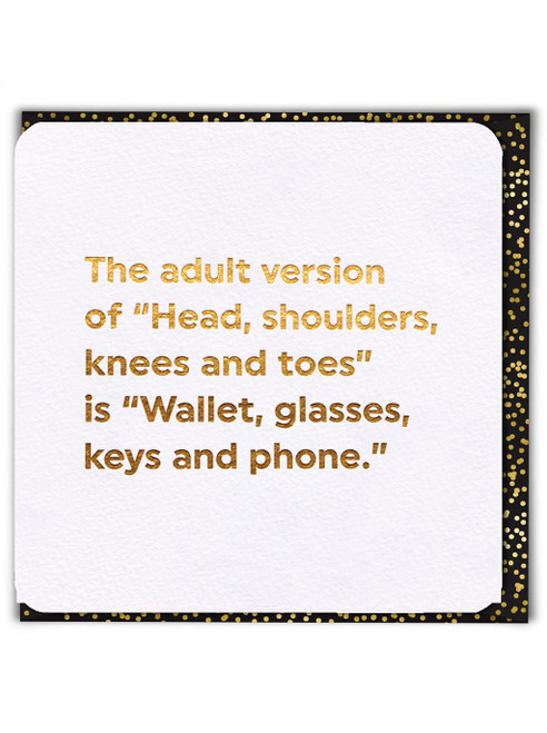 Funny Birthday Card - Head Shoulders