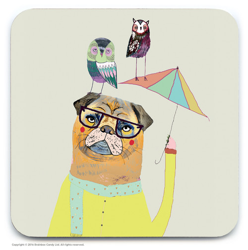 Funny Coaster - Dog & Bird