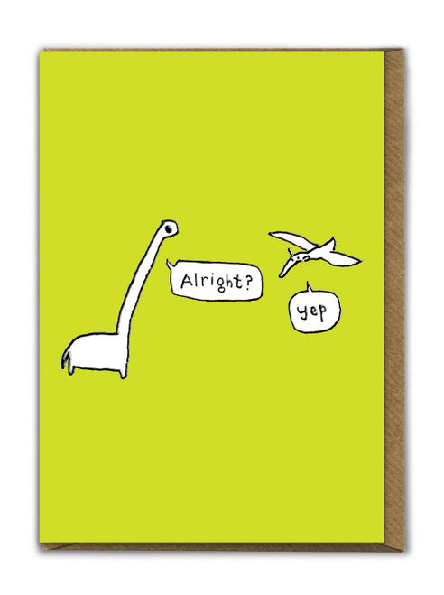 Funny (Embossed) Birthday Card - Aright? By Hazel Bee