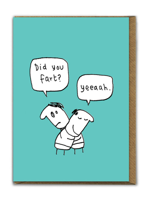 Funny (Embossed) Birthday Card - Did You Fart? Birthday Card By Hazel Bee