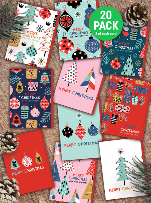 Lovely 20 Pack Of A6 Christmas Cards