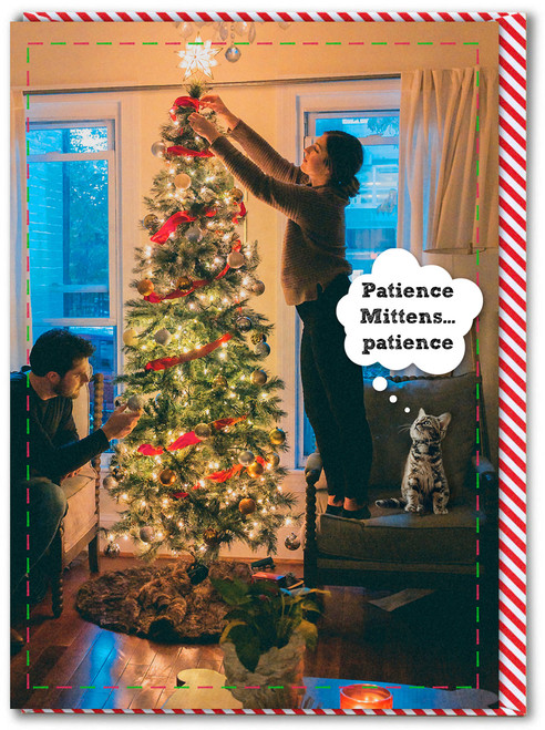 Funny Christmas Card - Patience Mittens By Brainbox Candy
