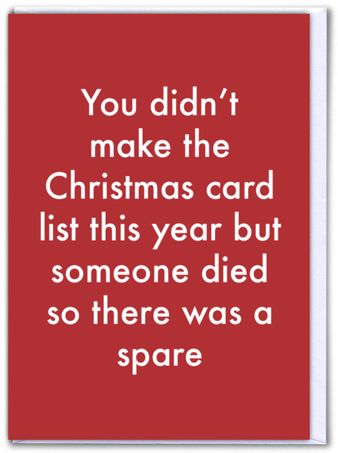 Funny Christmas Card Someone Died By Objectables