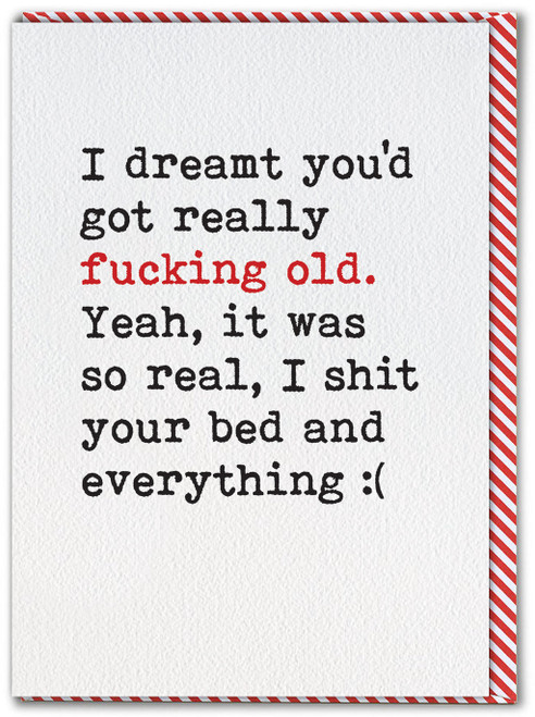 Rude Birthday Card Dream About You