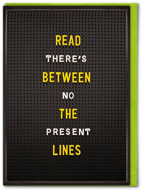 Funny Birthday Card Read Between The Lines By Brainbox Candy