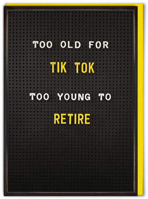 Funny Birthday Card Too Old For Tik Tok By Brainbox Candy