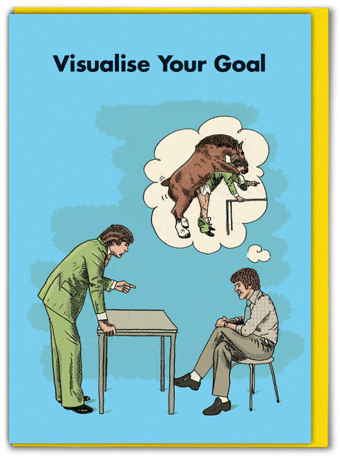 Funny Birthday Card - Visualise Your Goal By Modern Toss