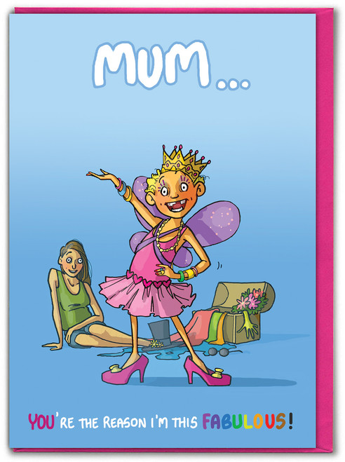 Funny Mother's Day Card Mum Fabulous By Bryony Walters