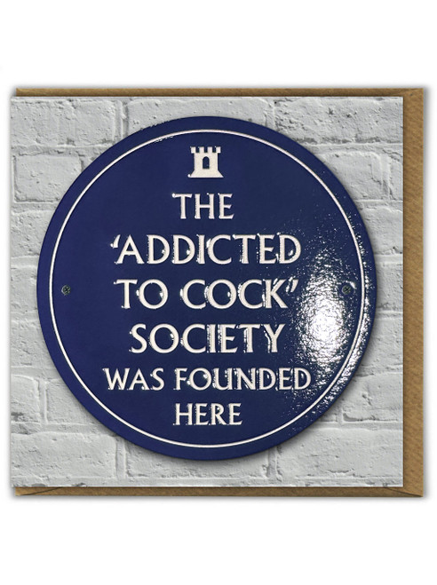 Rude (Embossed) Birthday Card - Cock Society