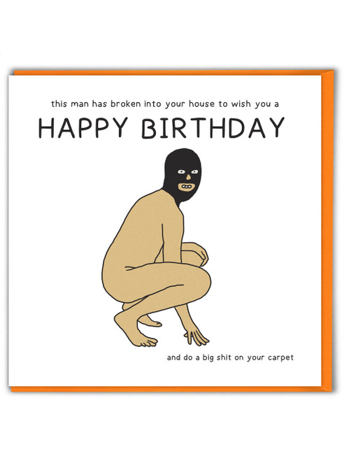 Rude Birthday Card - Shit On Carpet By Otherwhats