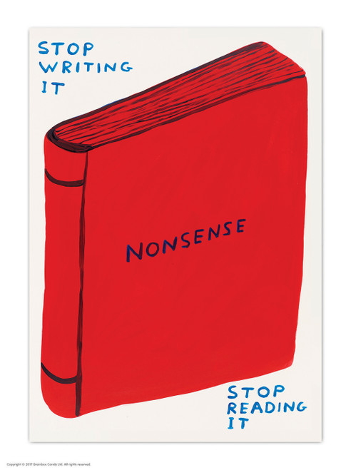 Stop Writing Nonsense David Shrigley Postcard