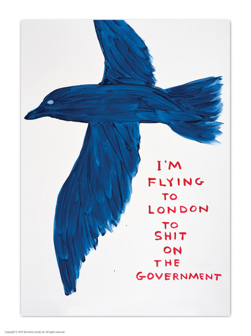 Shit On Government David Shrigley Postcard