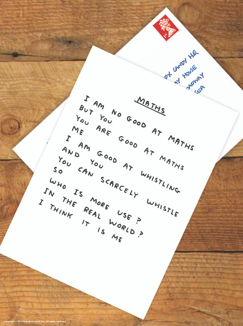 Maths Whistle David Shrigley Postcard