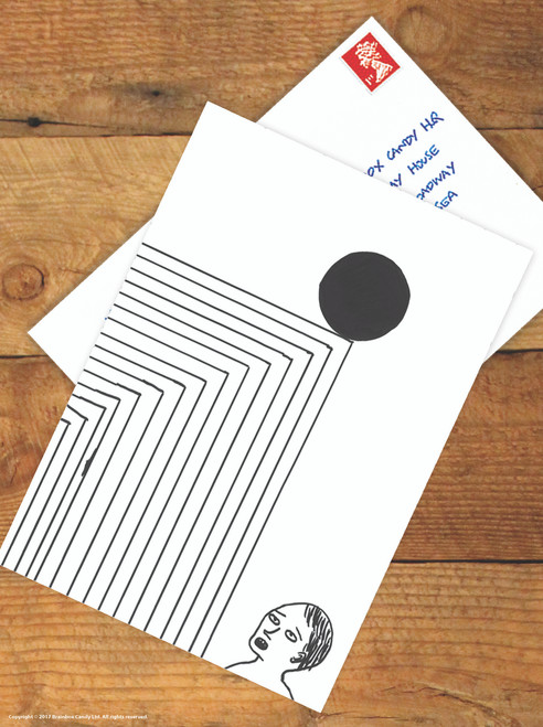 Falling Ball David Shrigley Postcard