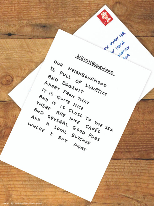 Neighbourhood David Shrigley Postcard