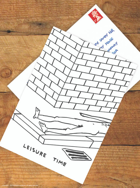 Leisure Time David Shrigley Postcard