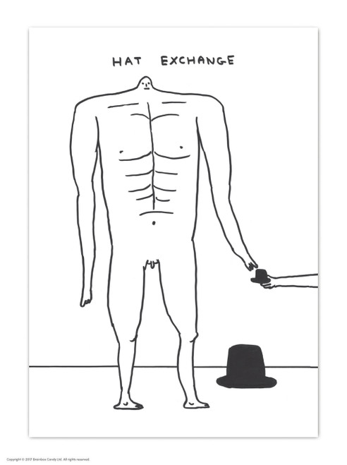 Hat Exchange David Shrigley Postcard