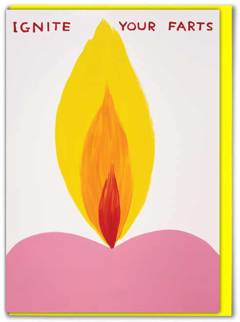 Funny Ignite Your Farts Birthday Card By David Shrigley