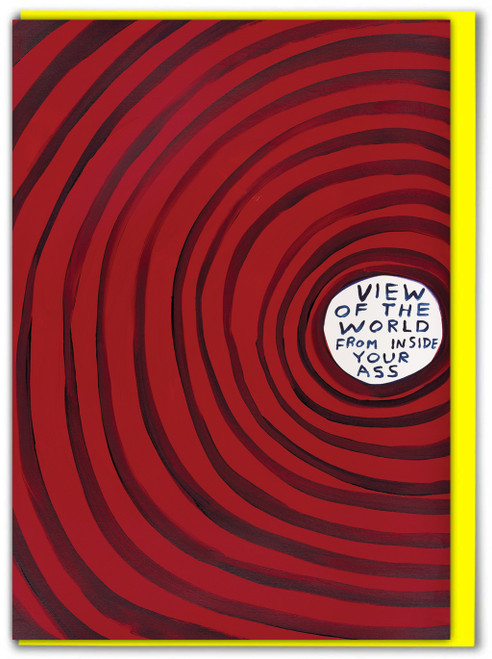 Funny View Of The World Birthday Card By David Shrigley