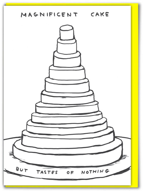 Funny Magnificent Cake Birthday Card By David Shrigley