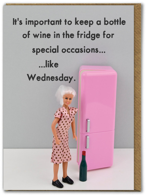 Funny Birthday Card Wine Wednesday By Bold & Bright