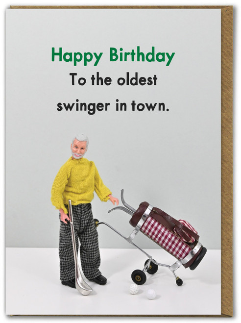 Funny Birthday Card Swinger By Bold & Bright