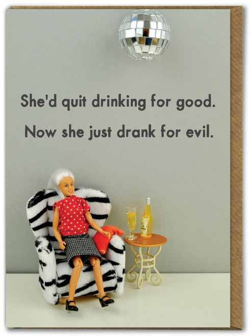 Funny Birthday Card Drink For Evil By Bold & Bright