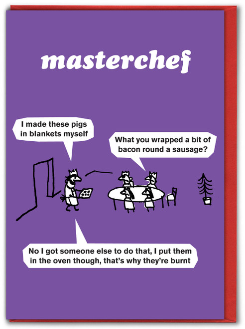 Funny Christmas Card - Pigs In Blankets By Modern Toss