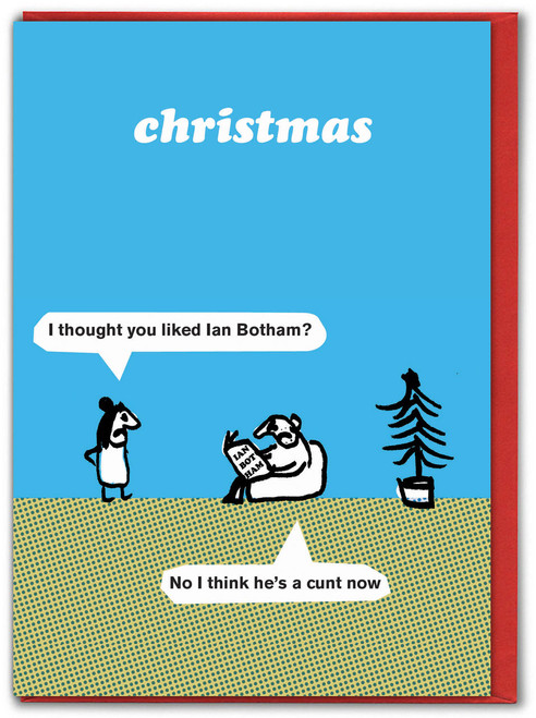 Rude Christmas Card - Ian Botham By Modern Toss