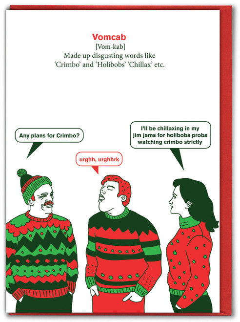 Funny Christmas Card - Vomcab By Modern Toss