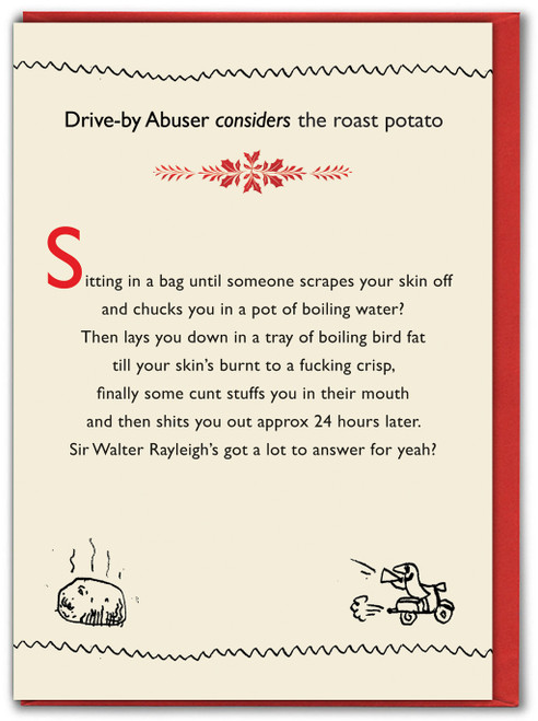 Rude Christmas Card - Roast Potato By Modern Toss
