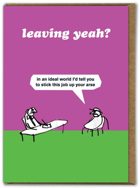 Rude Leaving Card Stick It Up Your Arse By Modern Toss