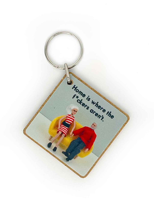 Funny Keyring Home Is By Bold and Bright