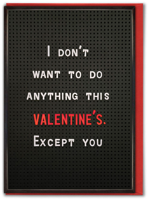 Funny Valentine’s Day Card Except You