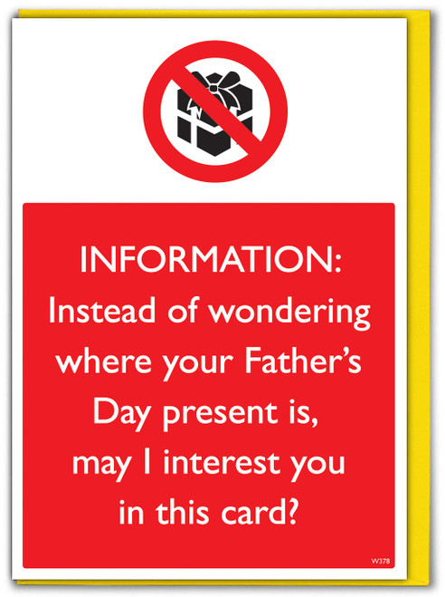 Funny Father’s Day Card Father's Day Present