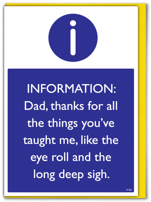 Funny Father’s Day Card Eye Roll