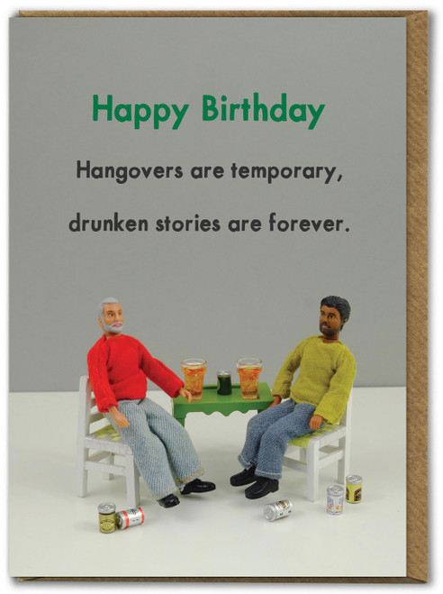 Funny Birthday Card Hangovers Are Temporary By Bold & Bright