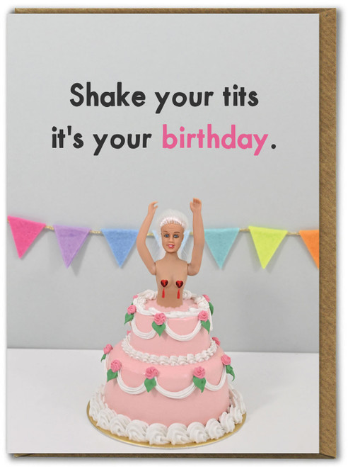 Rude Birthday Card Shake Your Tits By Bold & Bright