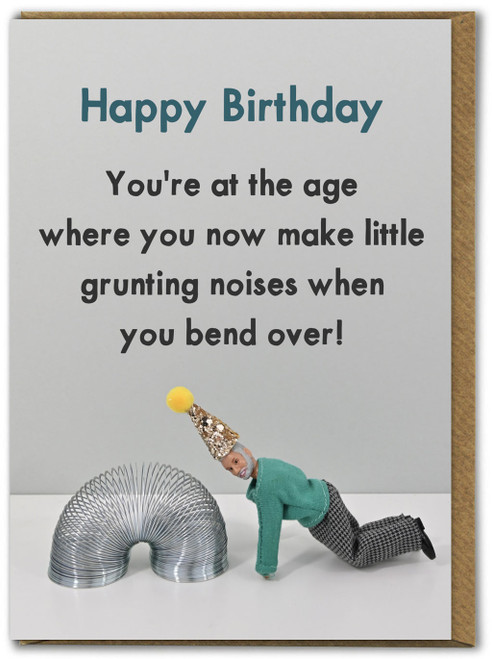 Funny Birthday Card Grunting By Bold & Bright