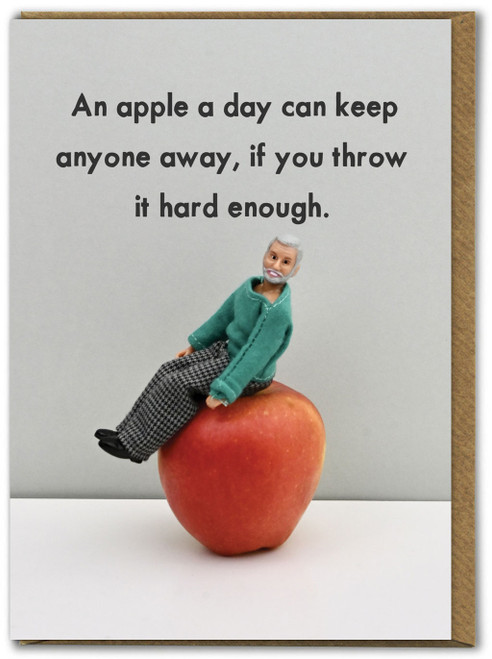 Funny Birthday Card An Apple A Day By Bold & Bright