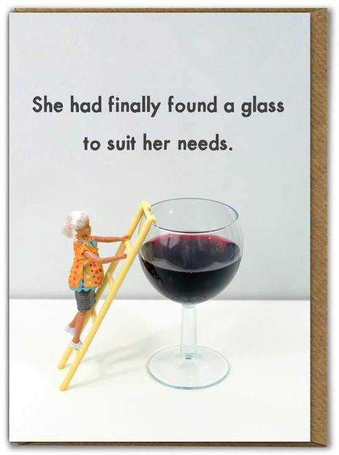 Funny Birthday Card Large Wine By Bold & Bright