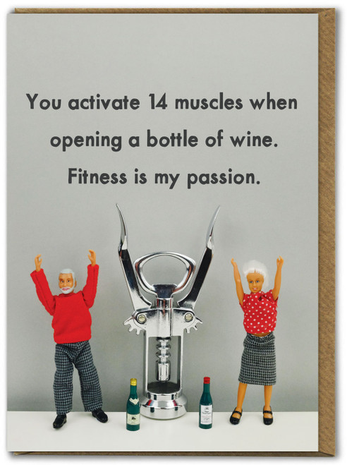 Funny Birthday Card Fitness Passion By Bold & Bright