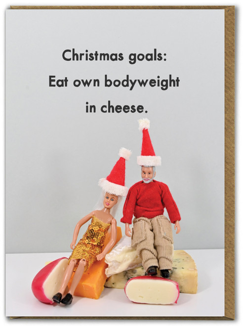 Funny Christmas Card Festive Cheese By Bold & Bright